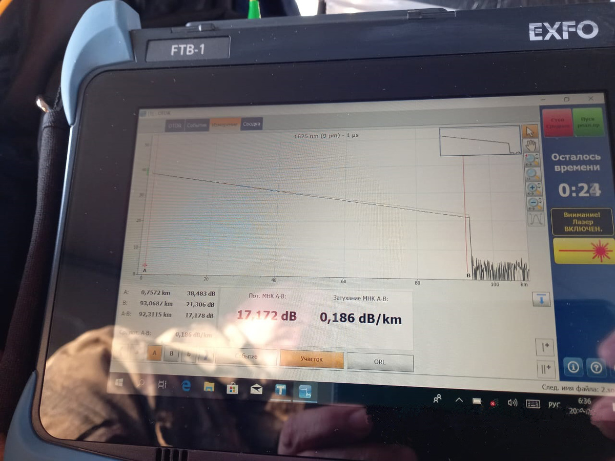 Фото: Рефлектометр EXFO FTB-1