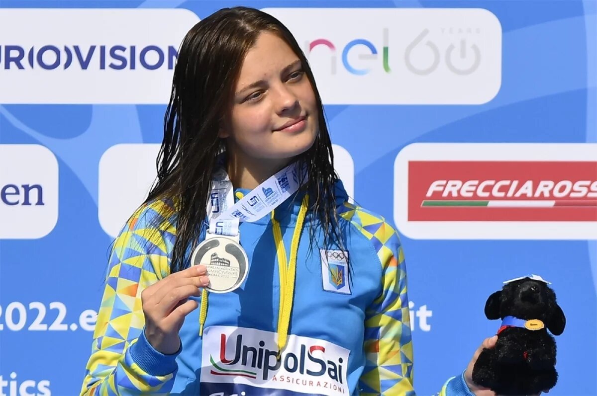    София Лыскун во время финала чемпионата Европы по прыжкам в воду, 17 августа 2022.