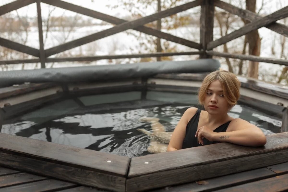    В горячие источники и зимой хорошо окунуться.