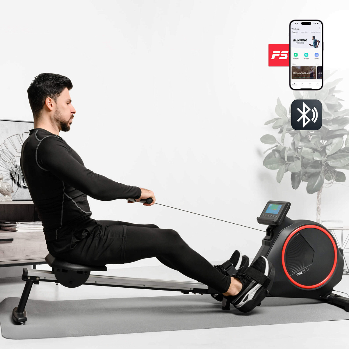 Гребной тренажер UNIX Fit Techno Rower 410E