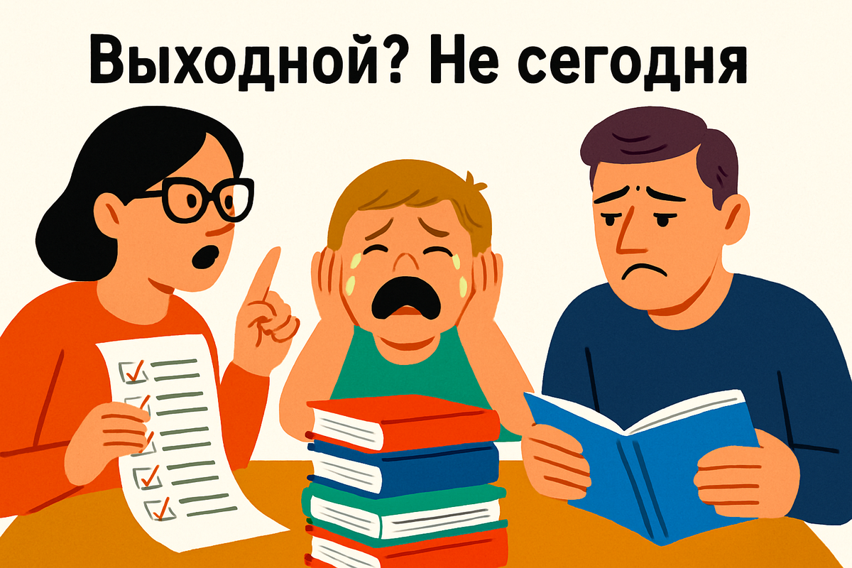 «Успеваемость падает — учитесь дома!» Как школа перекладывает свою  работу на родителей в выходные дни. Имеют ли право задавать домашнюю работу на выходные?