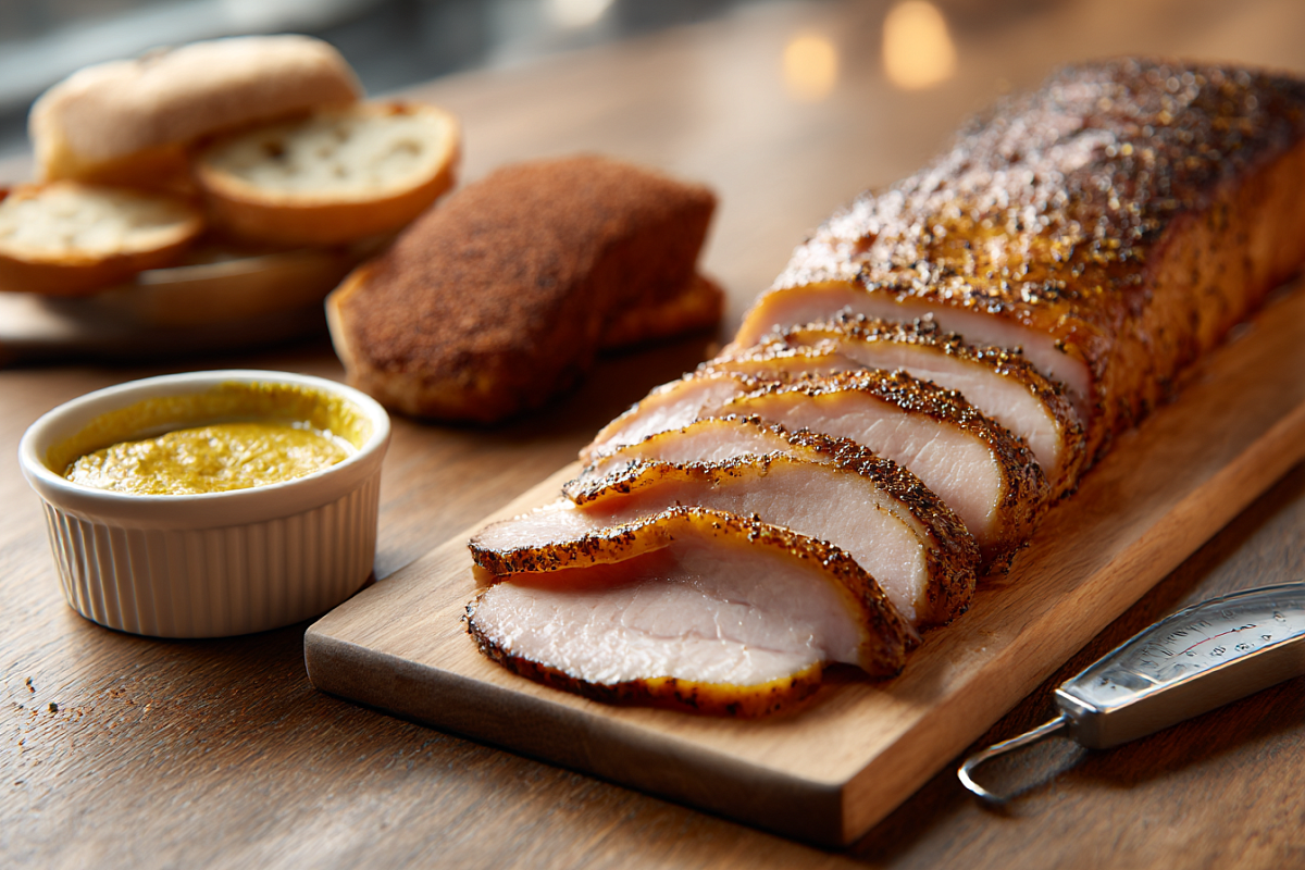    Карбонат — это часть корейки без кости, поэтому его часто запекают именно для холодной нарезки.