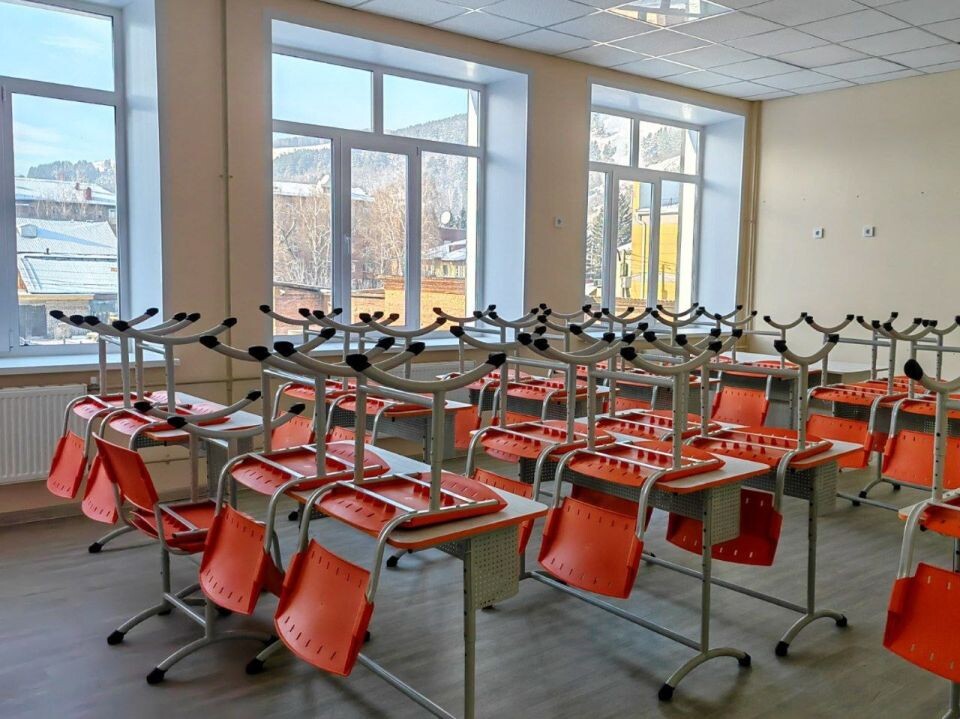    Завершение капремонта здания горно-алтайского лицея №1. Источник: t.me/OlgaSafronovaofficial