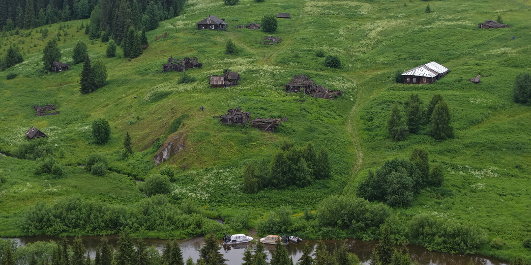 ДЕРЕВНЯ ТАЛОВО НА РЕКЕ КОЛВА НА СЕВЕРЕ ПЕРМСКОГО КРАЯ
