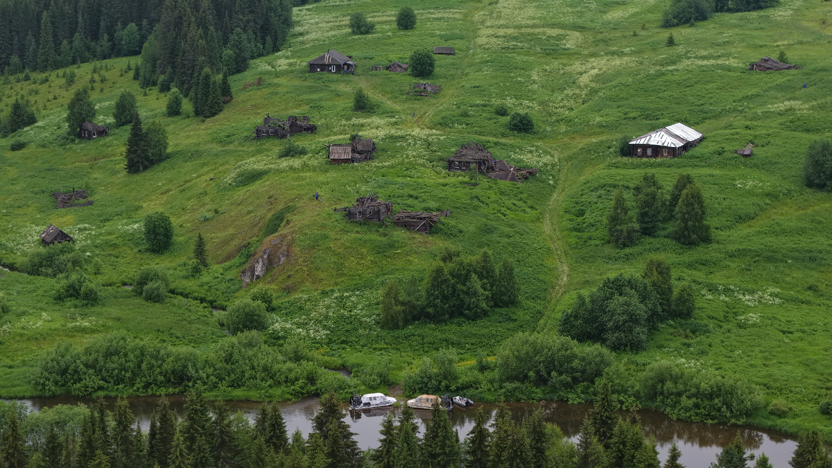 деревня Талово на реке Колва в Пермском крае