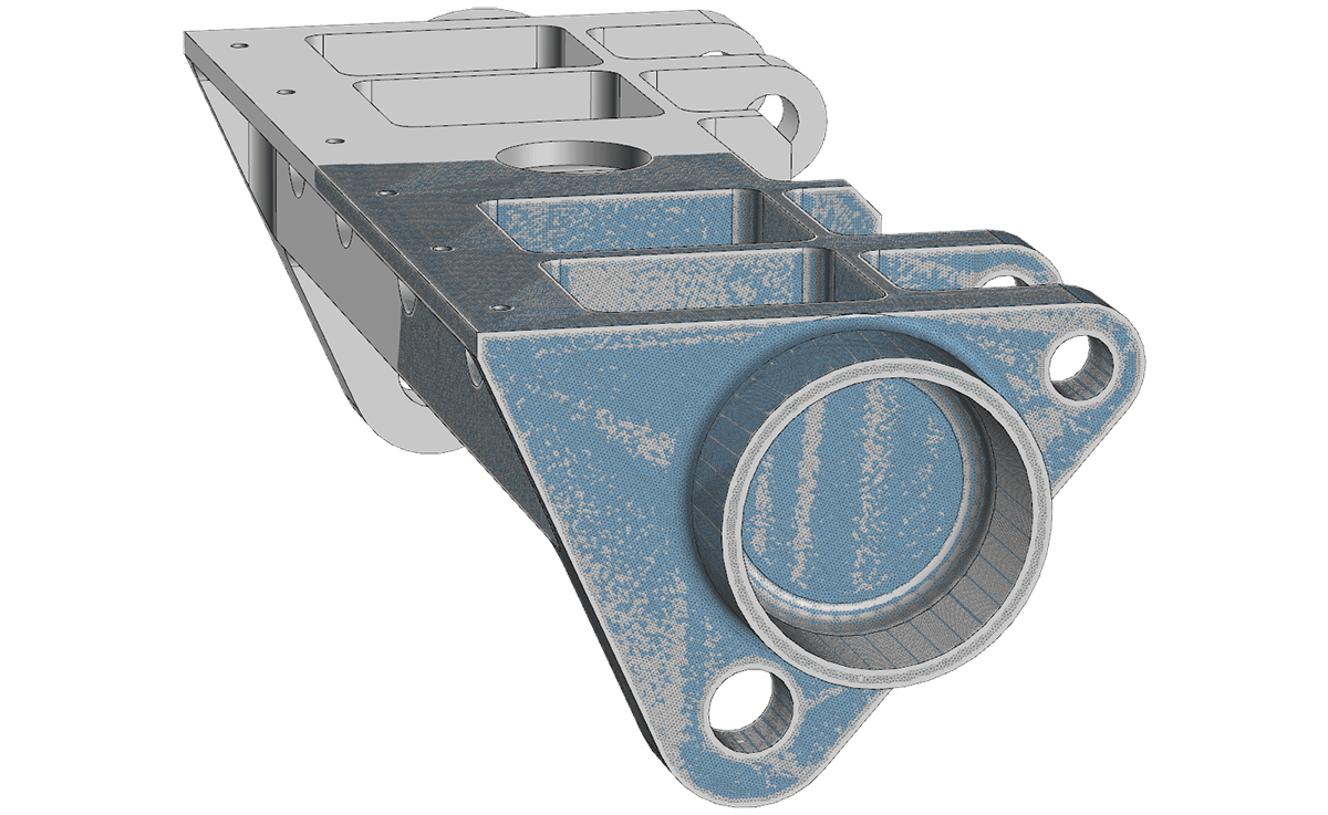 Рис. 1 Совмещение полигонального объекта с телом (команда «Совмещение»)