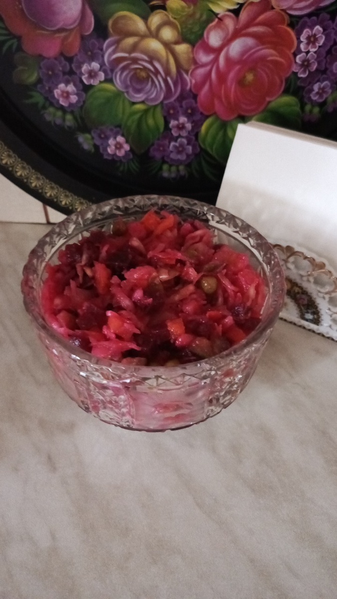 Винегрет. Овощной салат. Фото автора.