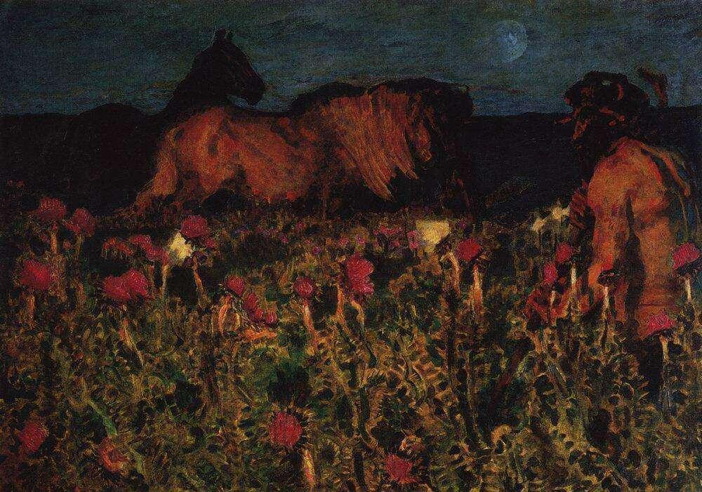 "К ночи" М.А. Врубель. 1900 г. Источник: https://my.tretyakov.ru/app/masterpiece/21970