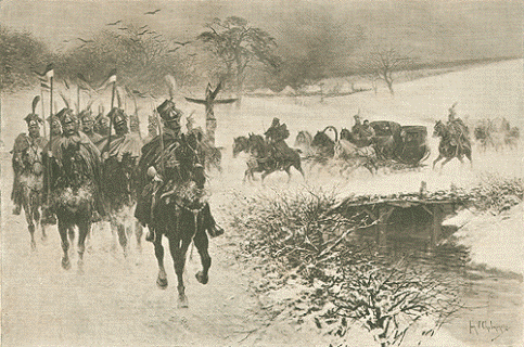 Отъезд Наполеона из армии в 1812 г. В. Шельминский