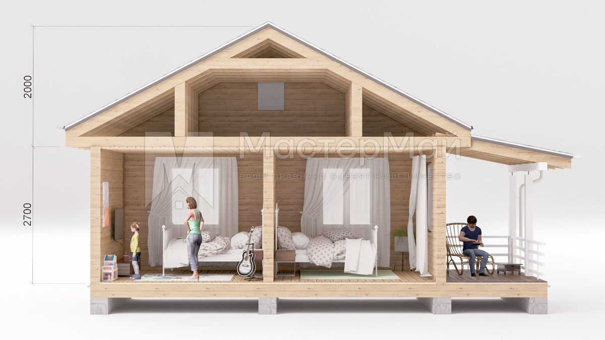 Дом из бруса в разрезе https://mastermay.ru/proekty