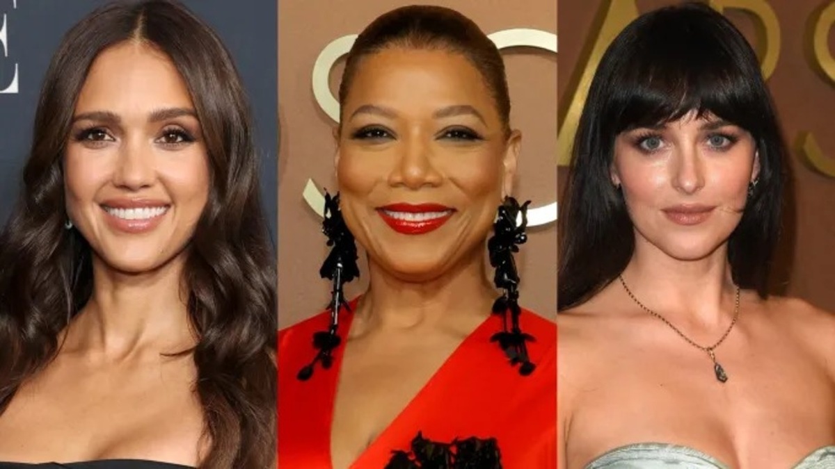 Джессика Альба, Куин Латифа и Дакота Джонсон. Источник: Amy Sussman/Getty Images for ELLE/Frazer Harrison/WireImage/Steve Granitz/FilmMagic