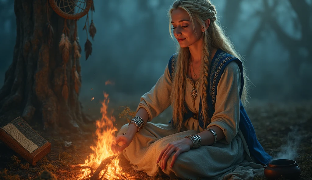 Вещеслава- Зорьница, у костра встречает зарю и ждёт у костра для беседы о толковании ваших снов