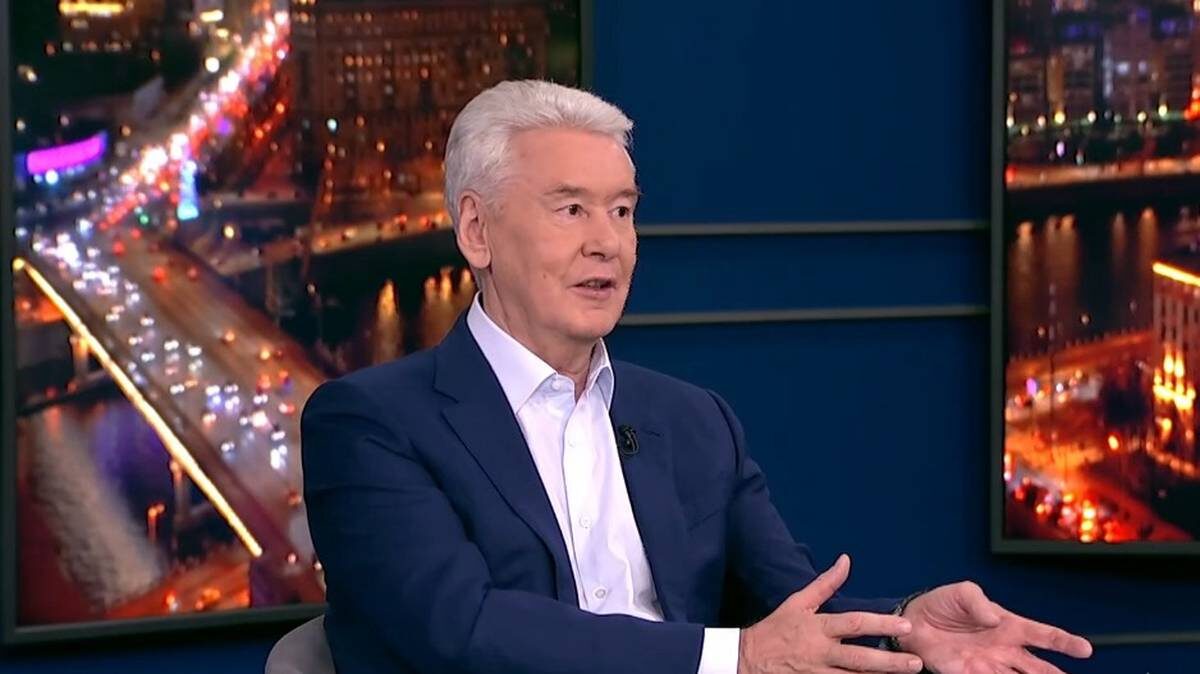    Мэр Москвы Сергей Собянин в прямом эфире ответил на актуальные вопросы москвичей / Фото: Скриншот / Телеканал ТВЦ