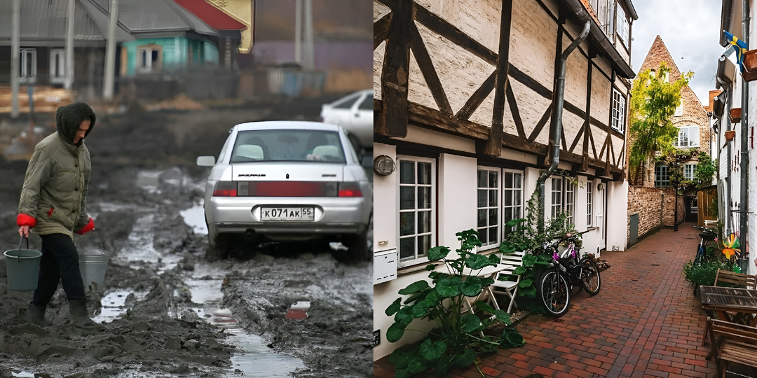 Почему наши деревни тонут в грязи, а у них как с картинки? 5 неудобных причин, почему мы никогда их не догоним