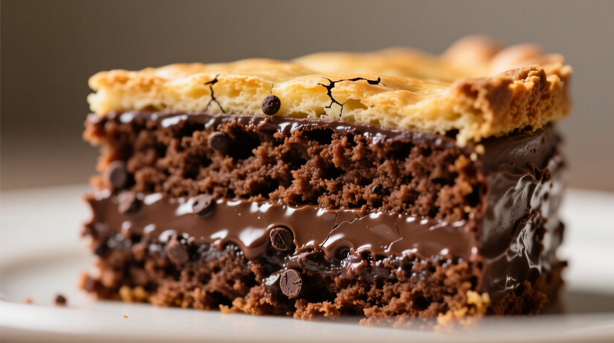 Разрез демонстрирует итог процессов в духовке. Корочка образовалась благодаря реакции Майяра, а влажный мякиш — результат правильного эмульгирования и удержания влаги сахаром