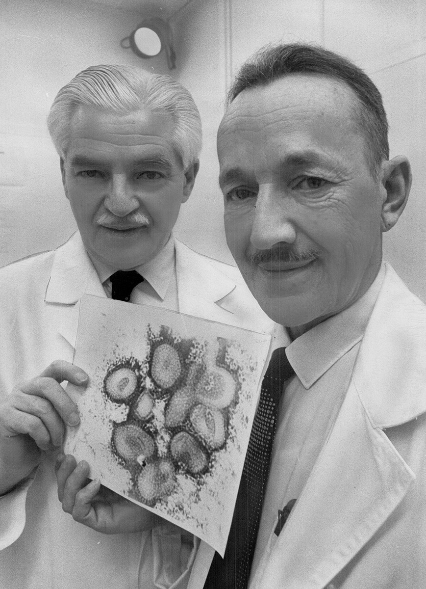 Frank Teskey / Toronto Star via Getty Images📷Изображение вируса «гонконгского гриппа», который был впервые идентифицирован в канадской лаборатории в Онтарио