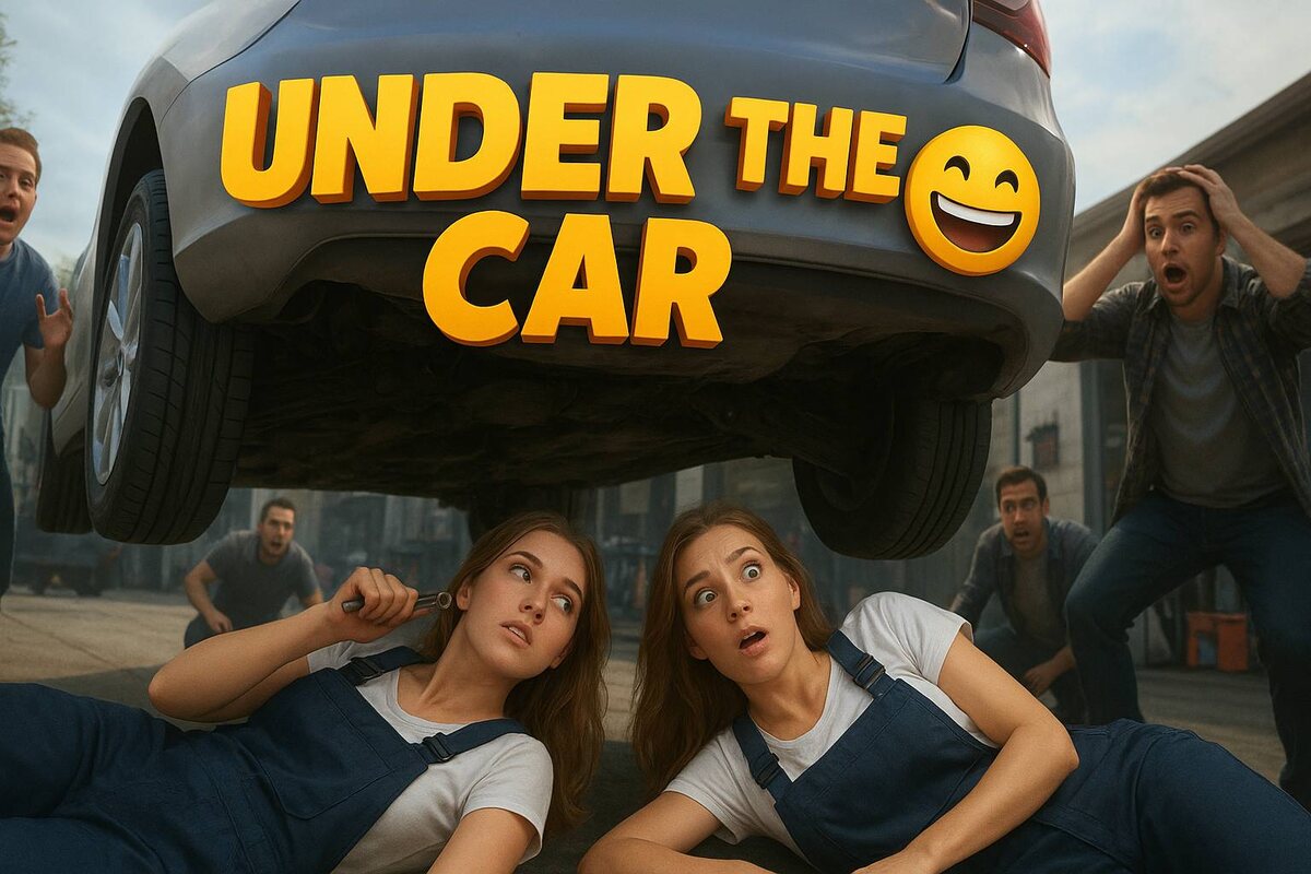 Две сестры под машиной: зрители в шоке от развязки! 😂🔥