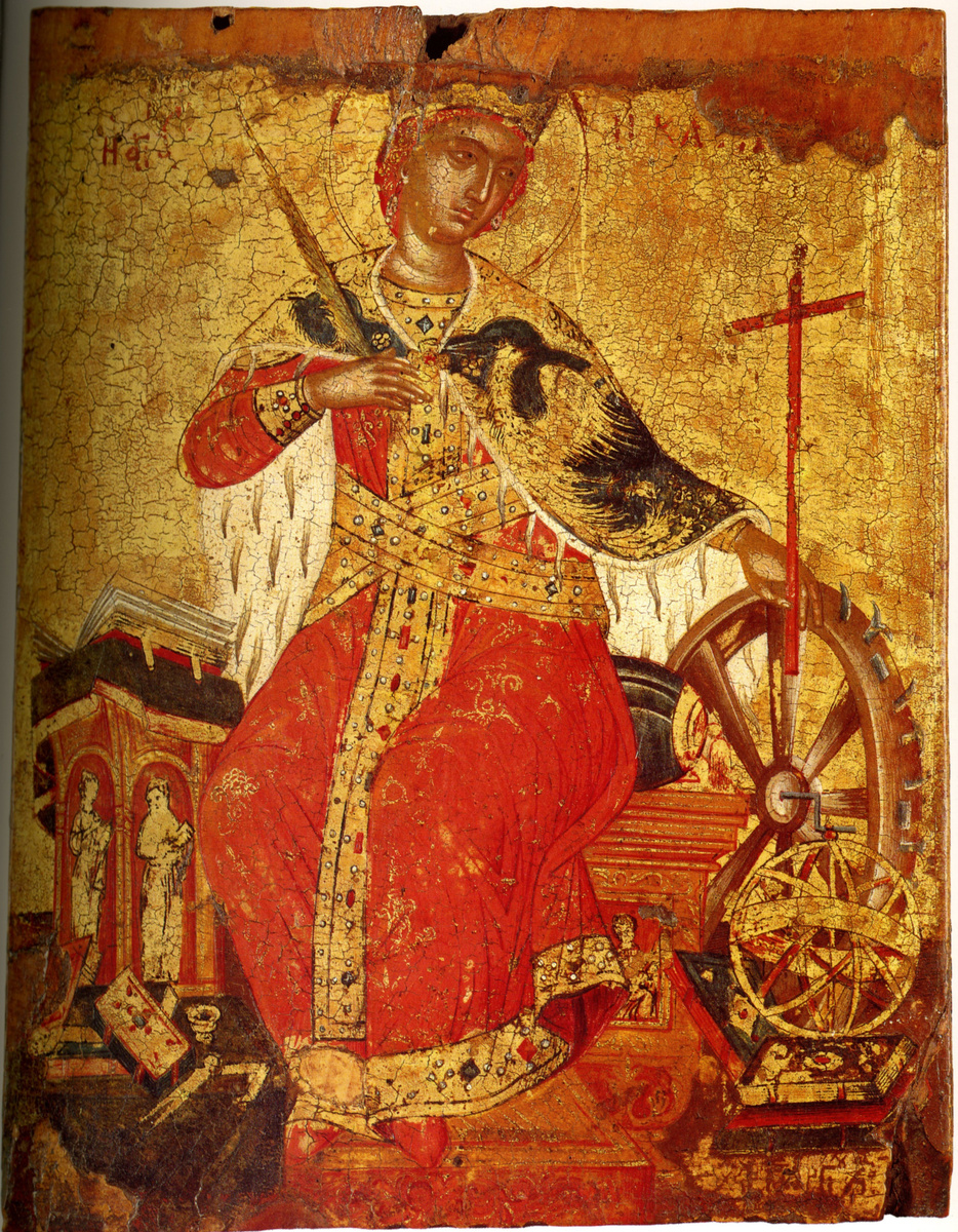 Греческая икона св.вмч Екатерины, вторая четверть XVII в.