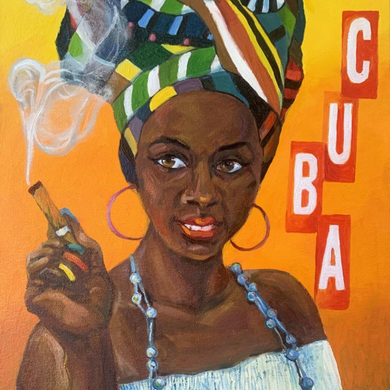 Картина маслом на холсте " Кубинка". Фото youla.ru