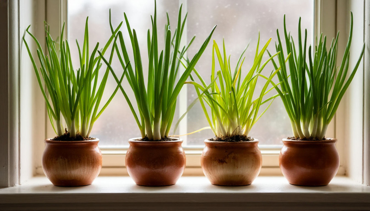 Зелень на подоконнике