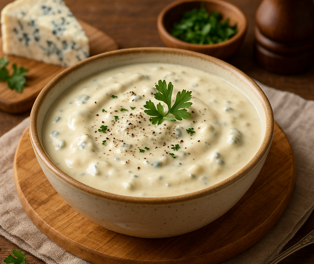 Соус из голубого сыра — нежная сливочная подача к мясным блюдам