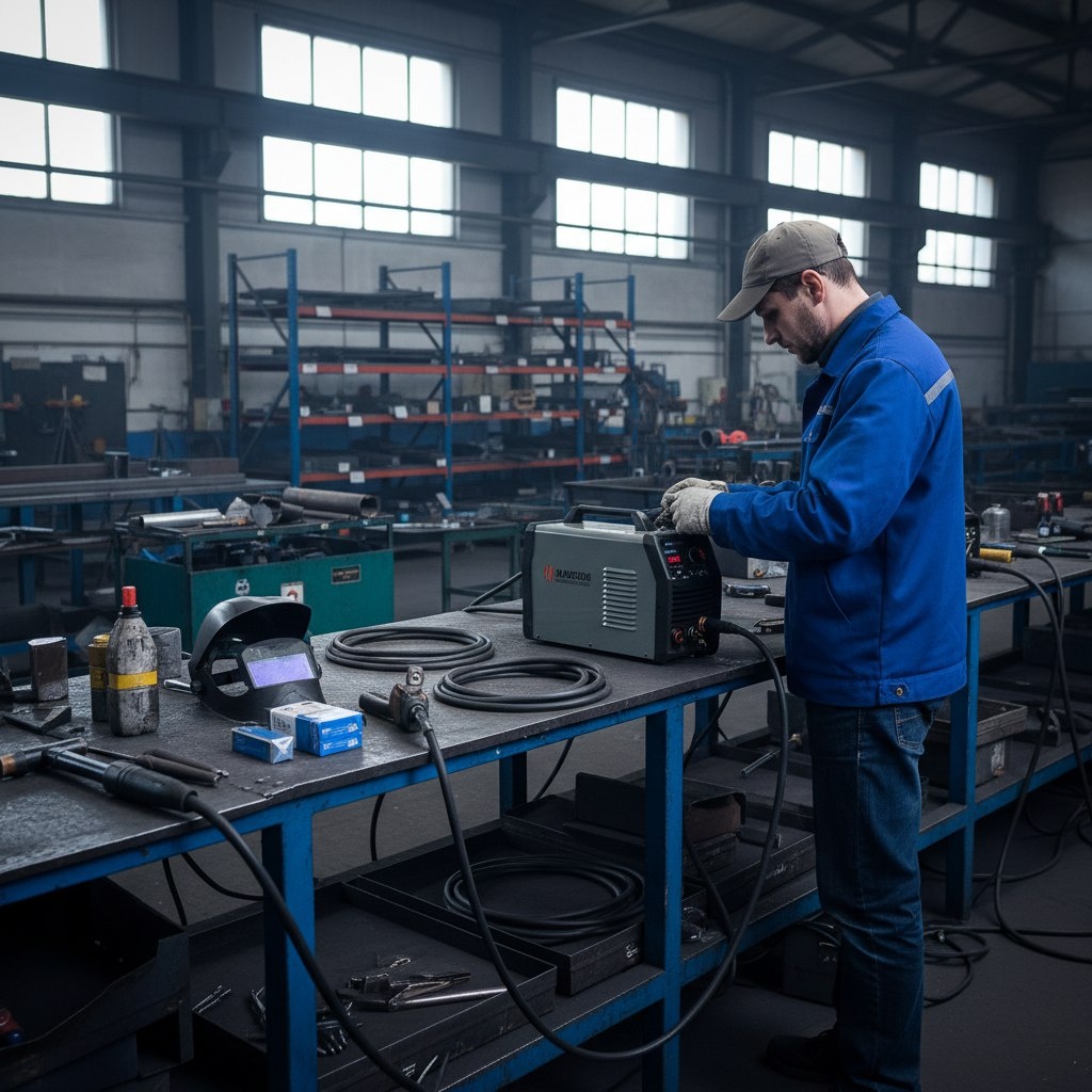 Комплект сварочного оборудования перед началом работ: подбор режима и проверка настроек.