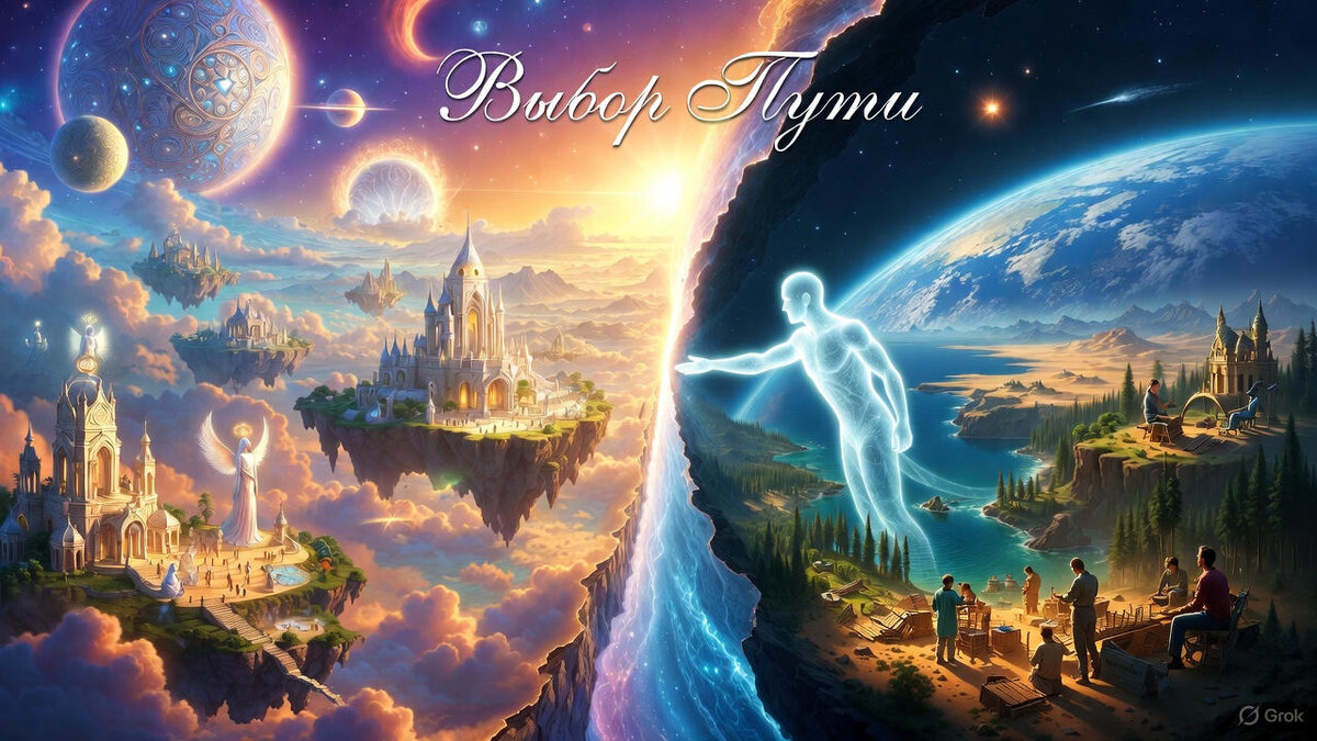 "Выбор Пути", иллюстрация создана сетью Грок