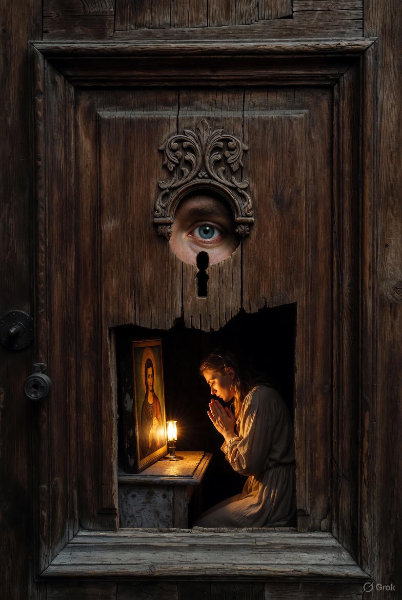 "Глаз в Скважине", иллюстрация создана сетью Грок