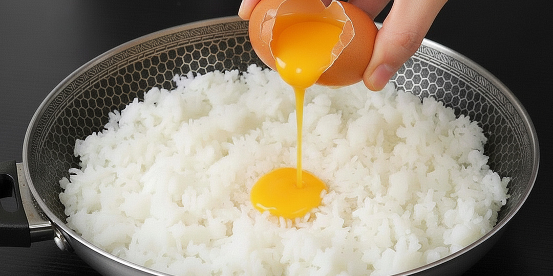 Жена просит готовить эту запеканку вместо пиццы. Просто смешайте рис с яйцами