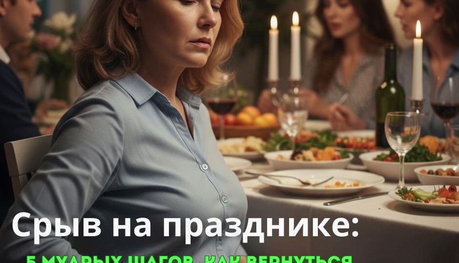 "Срыв на празднике: 5 мудрых шагов, как вернуться в режим и не потерять прогресс"