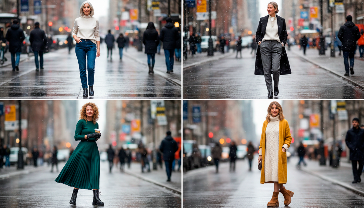 Зимние ботинки — самая универсальная обувь. Вопреки стереотипам, они идеально сочетаются не только с джинсами, но и с классическими брюками, женственными юбками и уютными трикотажными платьями, создавая десятки стильных и теплых образов.