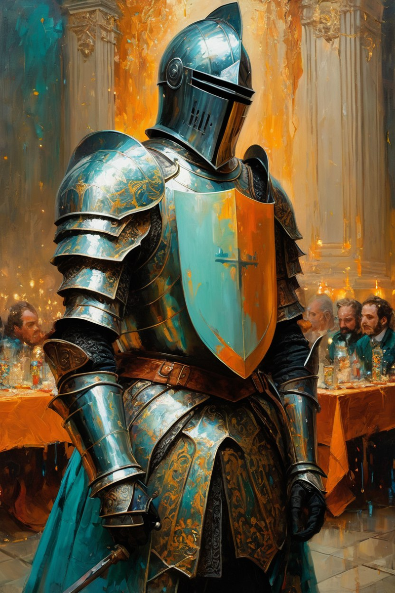 Наш друг-рыцарь сходил на день рождения