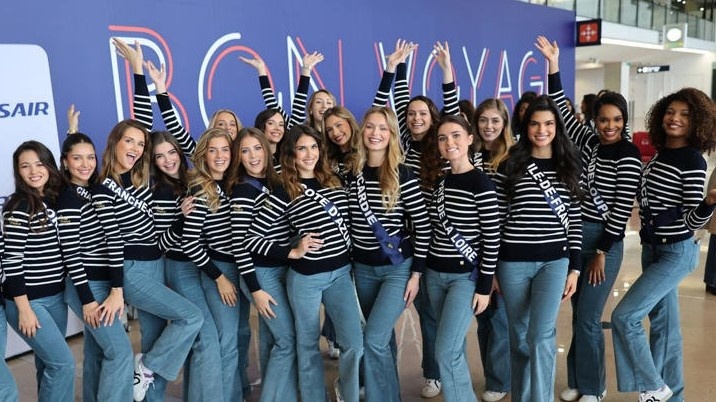 Участницы конкурса прилетели с Мартиники, где проводились рекламные съемки