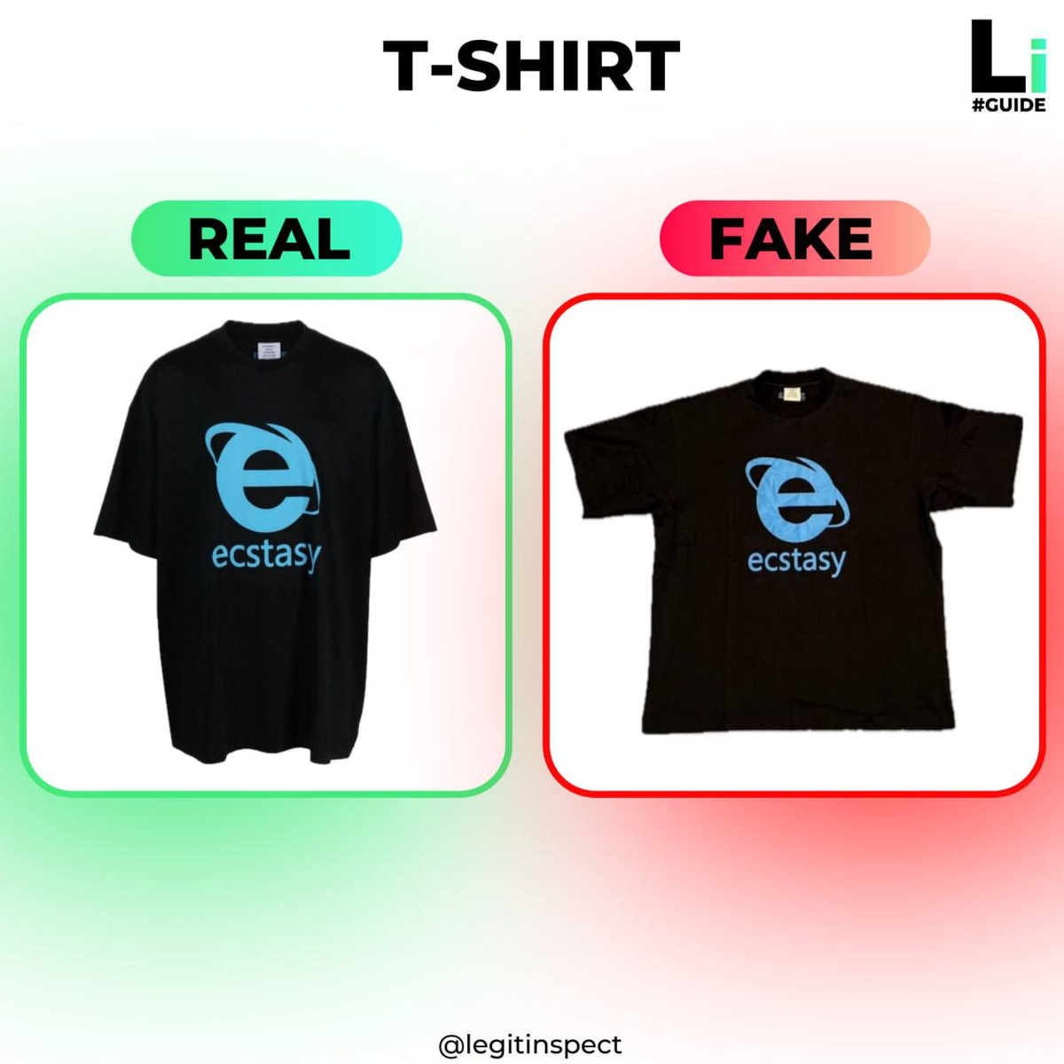 Общий вид: у оригинала продуманный оверсайз-крой, у фейка — бесформенный и дешевый