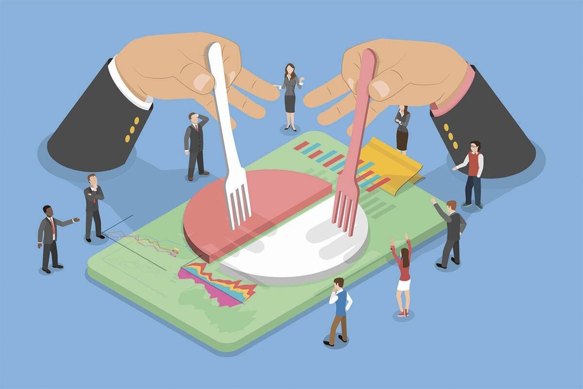 Когда компании договариваются и делят рынок между собой — это антиконкурентная практика. Источник: TarikVision / Shutterstock / FOTODOM📷
