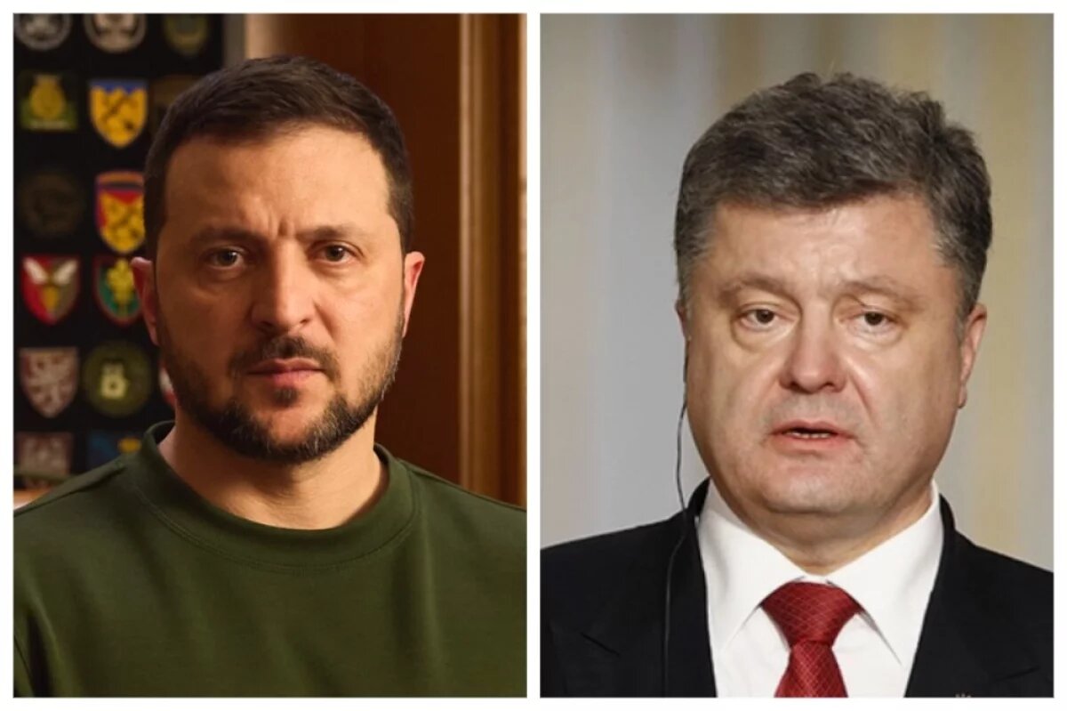    Владимир Зеленский и Петр Порошенко.