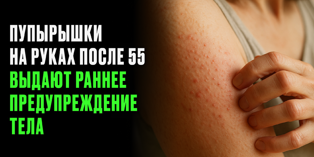 Маленькие пупырышки на руках у людей после 55 выглядят безобидно, но часто выдают то, о чём тело старается предупредить заранее
