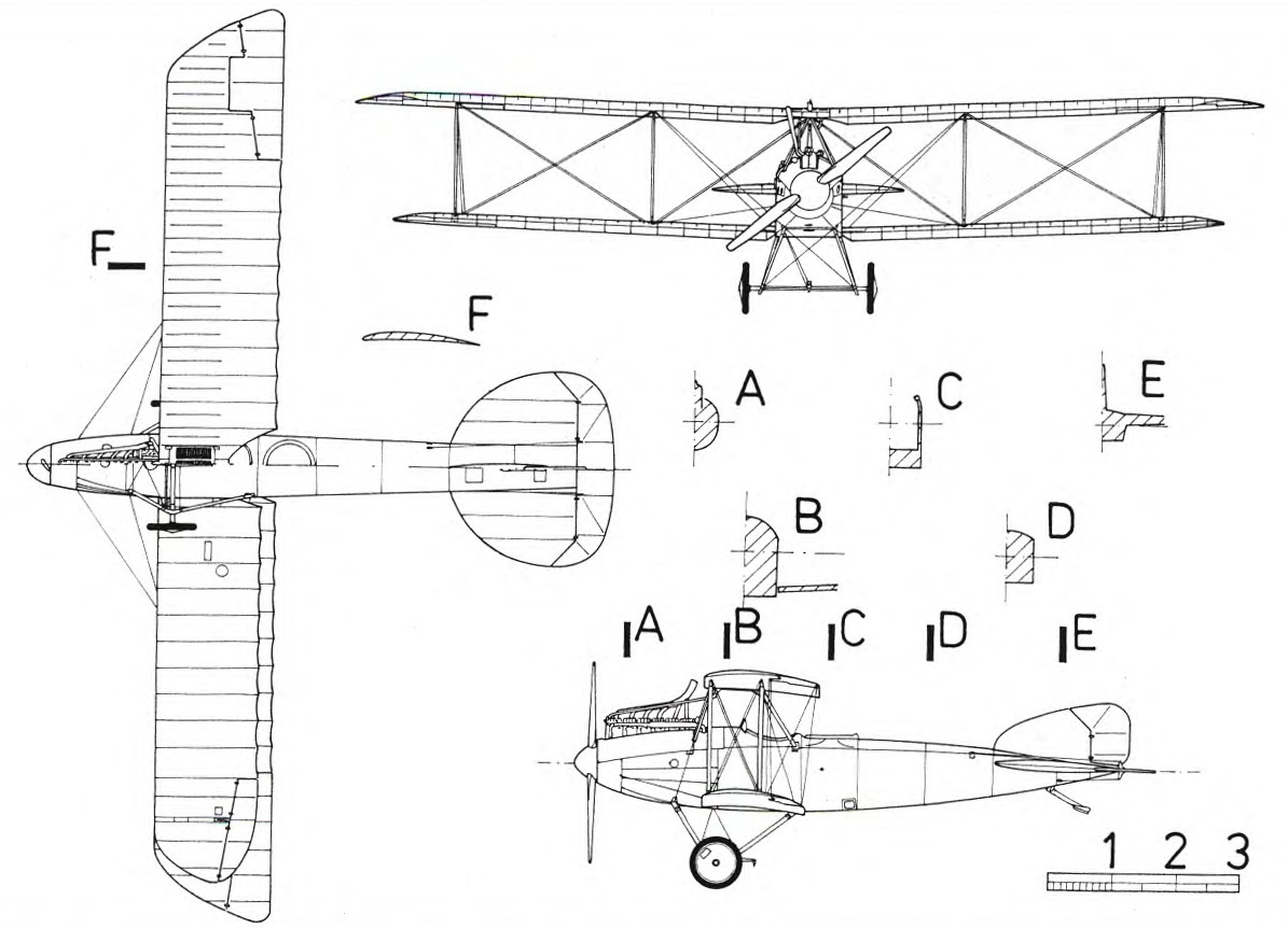 схема самолета-разведчика Albatros C.X