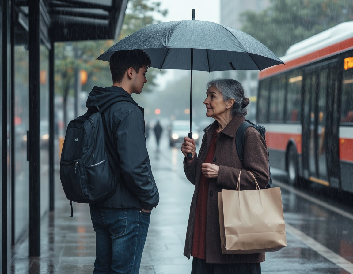 Дождь и зонты. *Картинка создана с помощью ИИ*