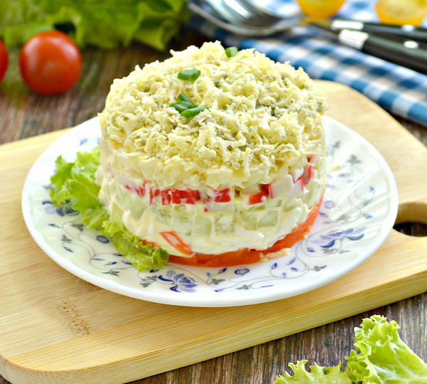 Мимоза и крабовый РЕЦЕПТ