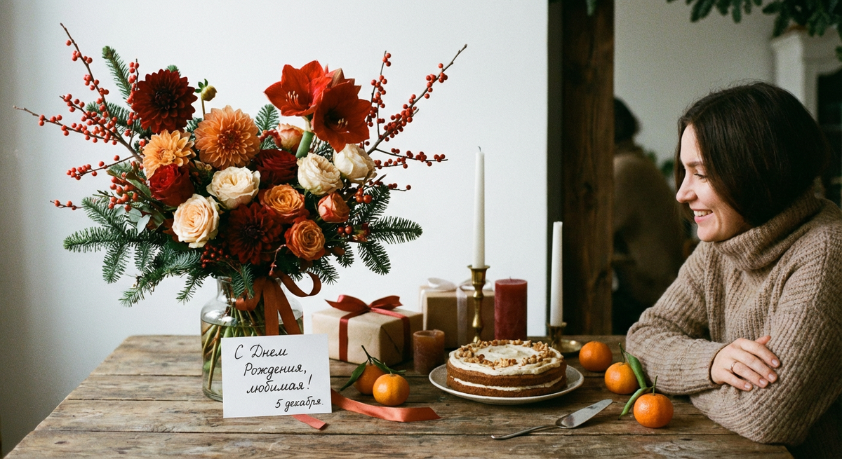 С Днем Рождения женщине 5 декабря