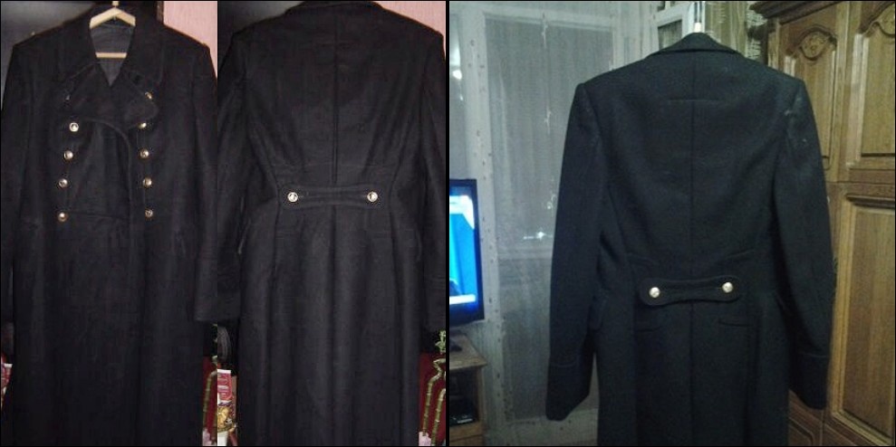 Хлястик крепится на задней части шинели. Из свободного источника.