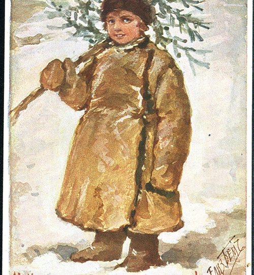 День рождения рождественской открытки