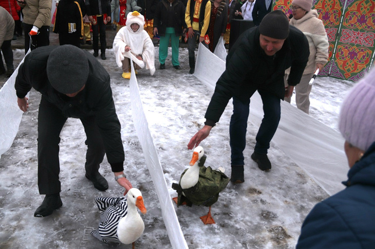 Гусиные бега: пернатым разминка, зрителям - веселье
