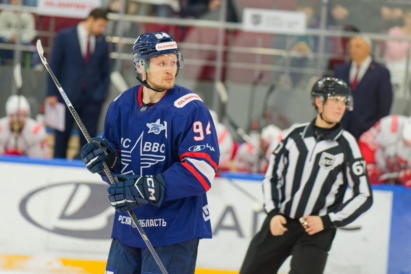     У Даниила Анопа в этой игре — два результативных балла (гол и ассист). Фото: соцсети ХК ЦСК ВВС