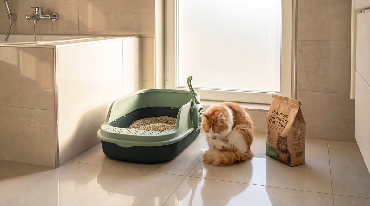 Лоток для кошек ЛЯ–МУРР 480×355мм с высоким бортом + подарок (совок)