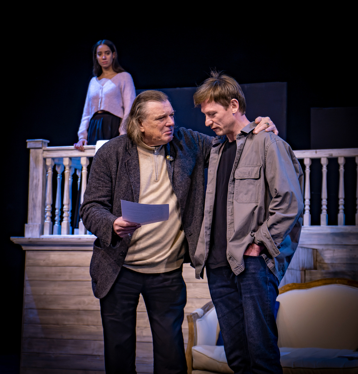 Репетиция спектакля "Волки и овцы" на сцене Московского академического театра сатиры. Фото. Александра Беланова.