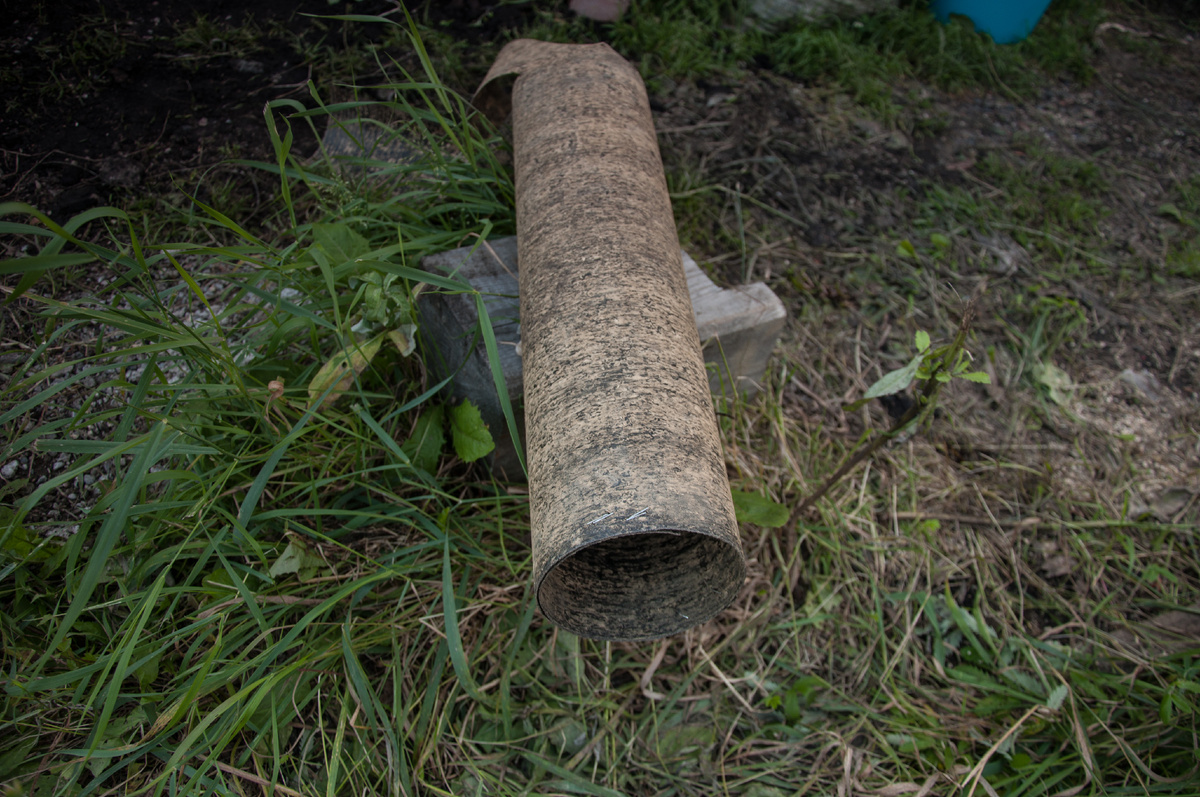 Опалубка под столбик из рубероида