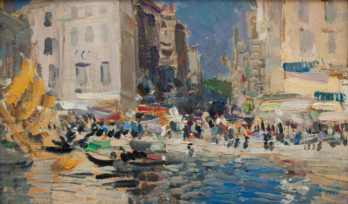 К.А. Коровин. Марсель. Этюд. 1908 (?) Картон, масло, 15,5х25.