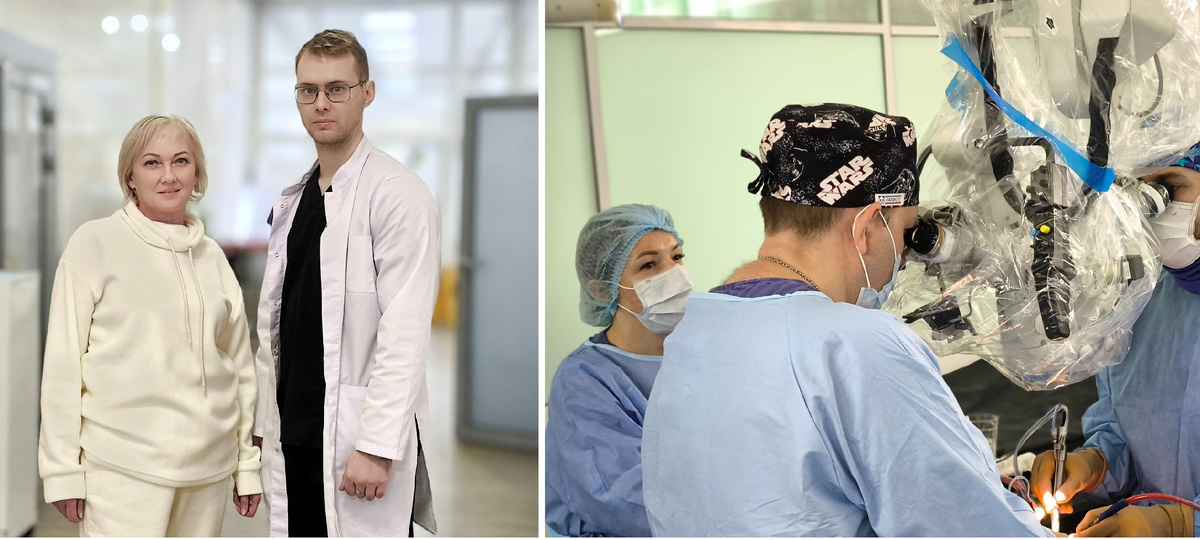 Ирина Алексеевна после операции с лечащим врачом Леонидо Евгеньевичем Кучуком